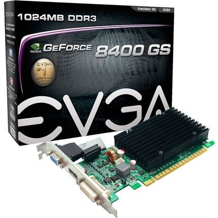 Placa de Vídeo Evga Geforce Gt 8400 Gs 1Gb Ddr3 64Bits 01G-P3-1303-Kr