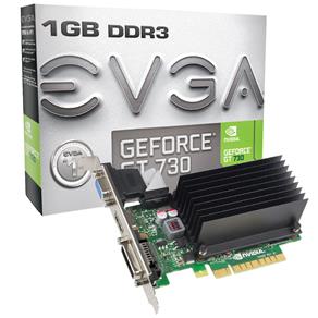 Placa de Vídeo Evga Geforce Gt730 1Gb Ddr3 64Bits 01G-P3-1731-Kr - Esp