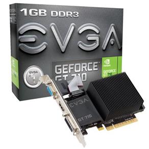 Placa de Vídeo EVGA Geforce GT710 1GB DDR3 64 Bits - 01G-P3-2710-KR