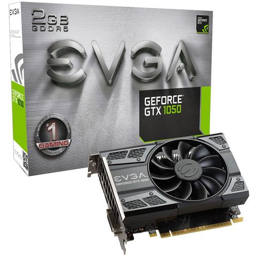 Placa de Vídeo EVGA Geforce GTX 1050 Gaming 2GB DDR5 128 Bits - 02G-P4-6150-KR