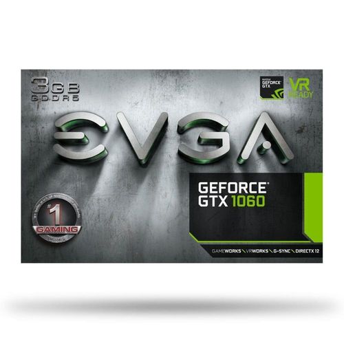 Placa de Video EVGA Geforce GTX 1060 Gaming 3GB DDR5 192 BITS - 03G-P4-5160-KR