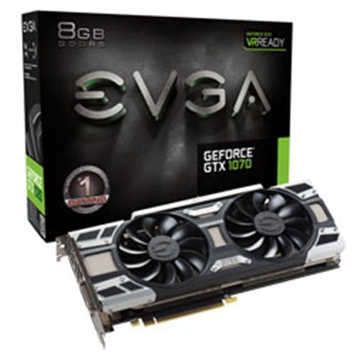 Placa de Video Evga Geforce Gtx 1070 Gaming Acx 3.0 8gb Ddr5 256bits - 08g-P4-6171-Kr
