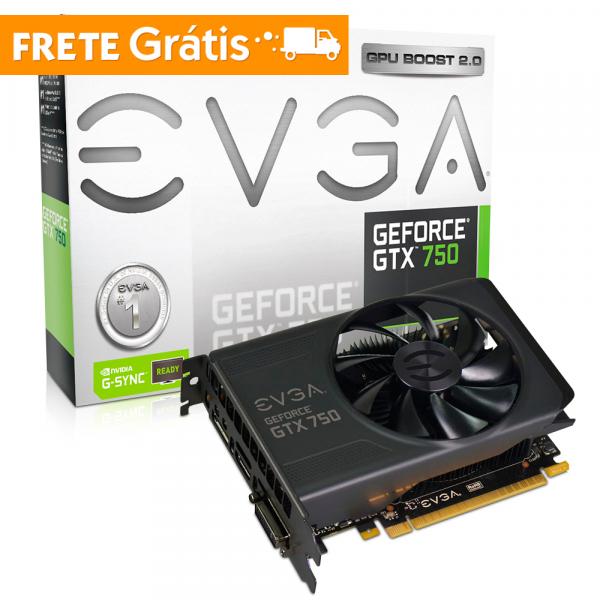 Placa de Vídeo EVGA GeForce GTX 750 1GB GDDR5 PCI-Express 3.0 01G-P4-2751-KR