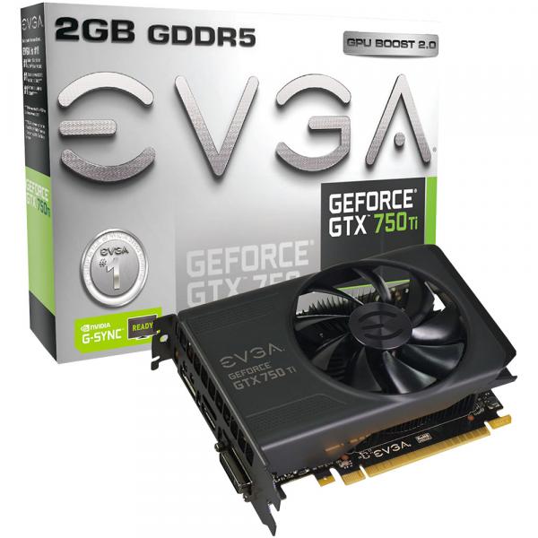 Placa de Vídeo EVGA GeForce GTX750 Ti 2GB GDDR5 PCI Express 3.0 02G-P4-3751-KR