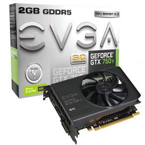 Placa de Vídeo EVGA Geforce GTX750TI SC, 2Gb, DDR5, 128 Bits, Modelo 02G-P4-3753-KR