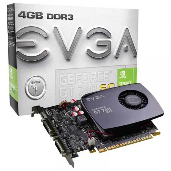 Placa de Vídeo EVGA Nvidia GeForce GT 740 4GB DDR3 PCI-Express 3.0 04G-P4-2744-KR - Evga