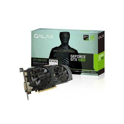 Placa de Vídeo Galax Geforce Gtx 1060 3gb Ex Oc Gddr5 192bit (60nnh7dvm6o3)