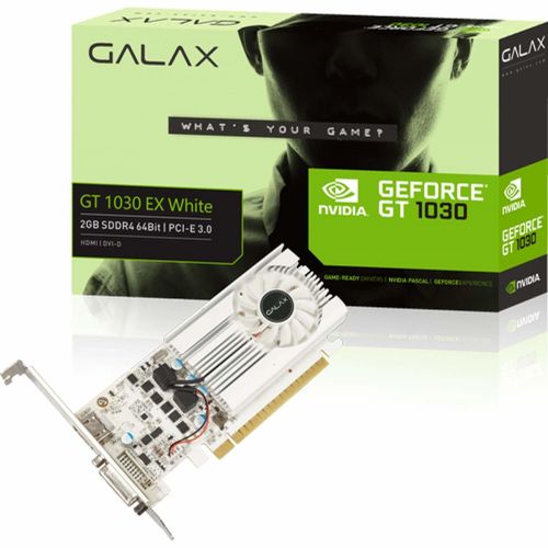 Placa de Video Geforce 2gb Gt1030 Ddr5 64bit Galax 30nph4hvq4st