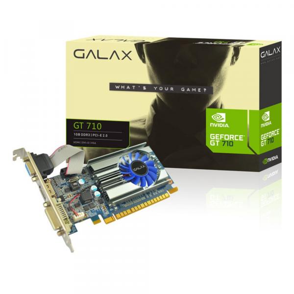 Placa de Vídeo GeForce GT 710 1GB DDR3 64bits Galax (71GGH4HXJ4FN)