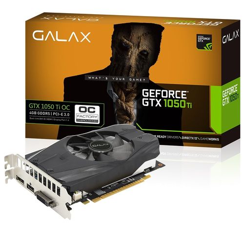 Tudo sobre 'Placa de Vídeo Geforce GTX 1050TI 4GB Galax OC 128 Bits Directx 12 50IQH8DSN8OC'