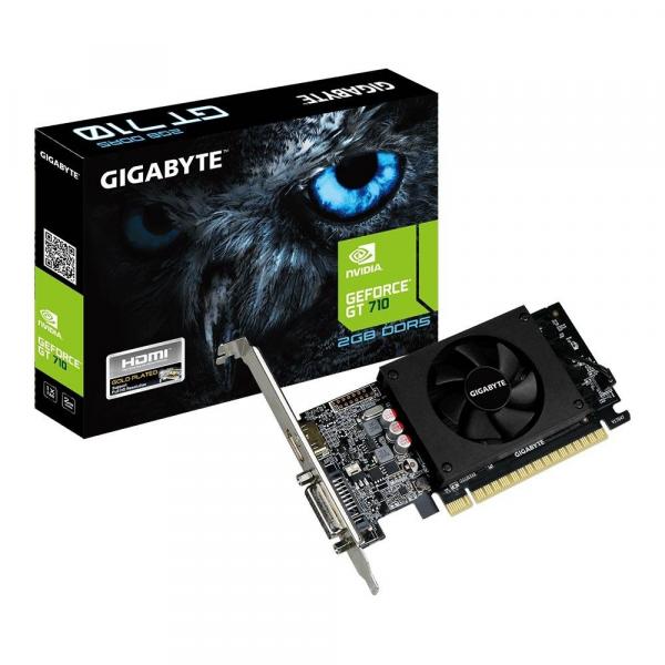 Placa de Vídeo Gigabyte NVIDIA GeForce GT710 2GB, GDDR5 GV-N710D5-2GL