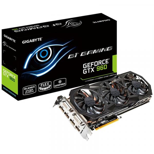 Placa de Vídeo Gigabyte Nvidia GeForce GTX 960 G1 Gaming 2GB PCI-Express 3.0 GV-N960G1 GAMING-2GD - Gigabyte