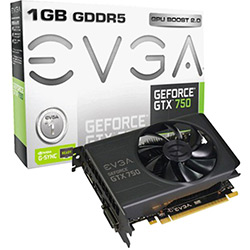 Placa de Vídeo GTX750 1GB DDR5 128Bits EVGA - 01G-P4-2751-KR