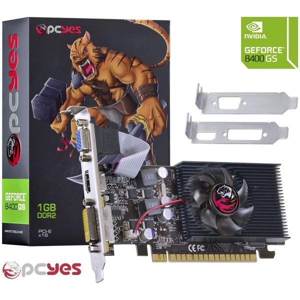Placa de Video Nvidia Geforce 8400gs 1gb Ddr2 64 Bits Low Profile - Pcyes