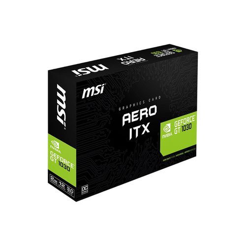 Placa de Vídeo - NVIDIA GeForce GT 1030 (2GB / PCI-E) - MSI Aero ITX - GT 1030 AERO ITX 2G OC