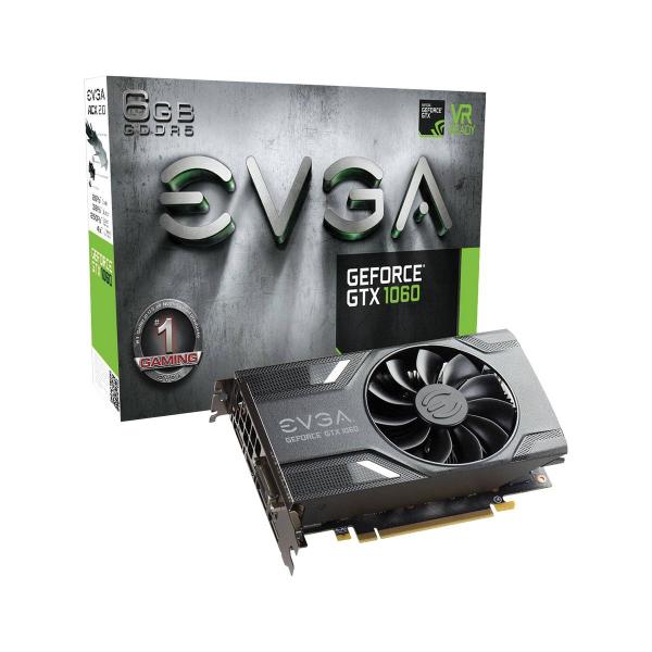 Placa de Video Nvidia Geforce Gtx 1060 Gaming 6gb Gddr5 192 Bits Acx 2.0 (Single Fan) 06g-P4-6161-Kr - Evga