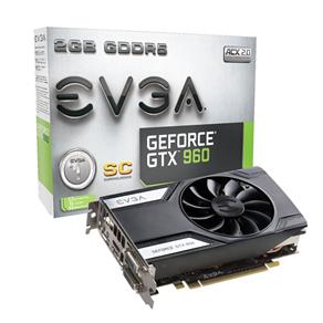 Placa de Vídeo NVIDIA GeForce GTX960, Superclocked, ACX, 2Gb, DDR5, 128Bits - 02G-P4-2962-KR - EVGA