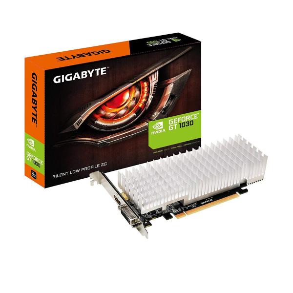 Placa de Vídeo Nvidia Gigabyte Geforce GT 1030 Silent LOW Profile 2GB DDR5 GV-N1030SL-2GL