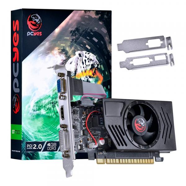 Placa de Vídeo NVIDIA PcYes GeForce GT 730 Low Profile 4GB DDR3 128 Bits