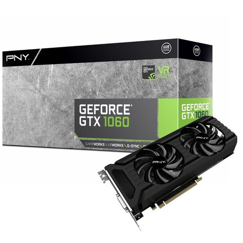 Tudo sobre 'Placa de Vídeo Pny Gtx 1060 6gb Ddr5 192bits Vcggtx10606pb'