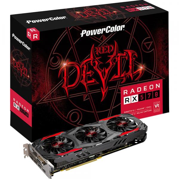 Placa de Vídeo PowerColor AMD Radeon RX 570 Red Devil 4GB GDDR5 PCI-E 3.0 AXRX 570 4GBD5-3DH/OC