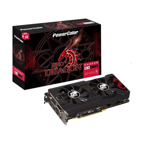 Placa de Vídeo Radeon Power Color Rx 570 4gb Red Dragon Axrx 570 4gbd5-3dhdv2/oc