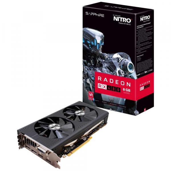 Placa de Vídeo Sapphire AMD Radeon RX 480 NITRO+ 8GB GDDR5 PCI-Express 3.0 11260-01-20G