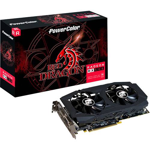 Tudo sobre 'Placa de Video VGA AMD Powercolor Radeon Rx 580 8GB Red Dragon Axrx 580 8gbd5-3dhdv2/oc'