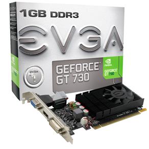 Placa de Vídeo VGA EVGA GeForce GT730 1GB DDR3 128 Bits PCI-E 2.0 01G-P3-2730-KR