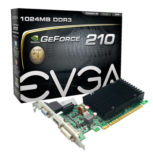 Placa de Vídeo Vga Nvidia Evga Geforce Gt210 1gb Ddr3 Pci-e