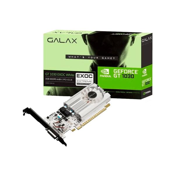 Placa de Video Vga Nvidia Galax Geforce Gt 1030 2GB DDR5 64Bits Exoc 30NPH4HVQ5EW