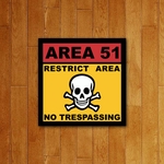 Placa Decorativa Aliens - Area 51 Alienigenas