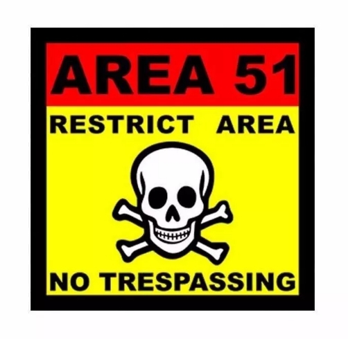 Placa Decorativa Area 51 - Legião Nerd