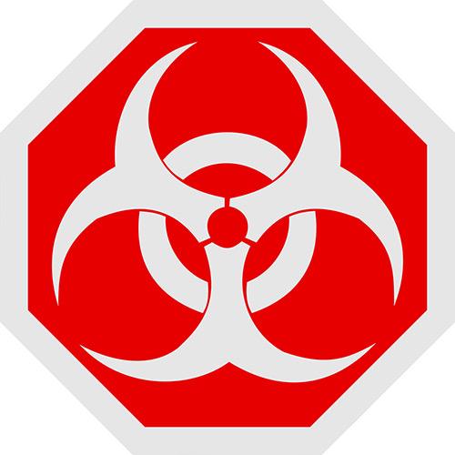 Placa Decorativa Biohazard - Legião Nerd