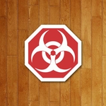 Placa Decorativa - Biohazard Risco Biológico
