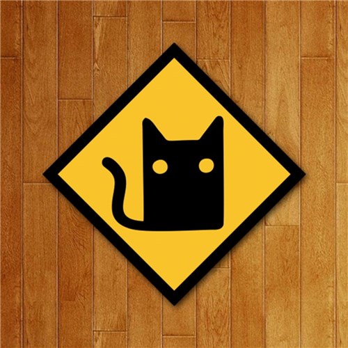 Placa Decorativa - Cat Gato