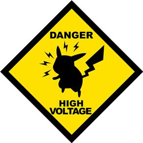 Placa Decorativa Danger High Voltage - Legião Nerd