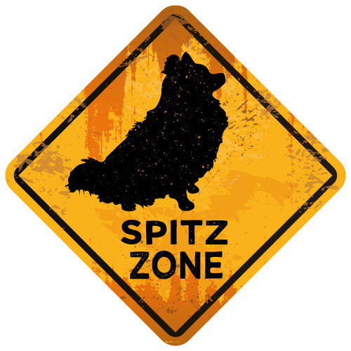 Placa Decorativa Dog Zone - Spitz Alemão