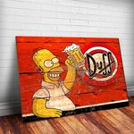Placa Decorativa Em Mdf Com 20x30cm - Cerveja Duff Simpsons