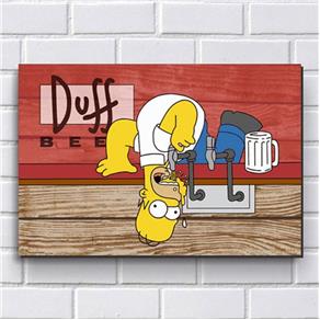 Placa Decorativa em MDF com 20x30cm - Modelo P215 - Simpsons Duff