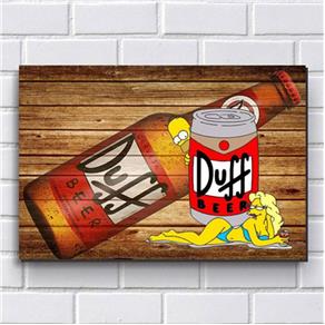 Placa Decorativa em MDF com 20x30cm - Modelo P217 - Simpsons Duff