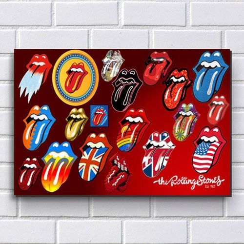 Placa Decorativa em Mdf com 20x30cm - Modelo P188 - The Rolling Stones