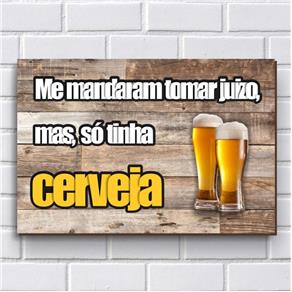 Placa Decorativa - Frases de Boteco - Cerveja P640 30X20Cm em Mdf