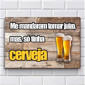 Placa Decorativa - Frases de Boteco - Cerveja P640