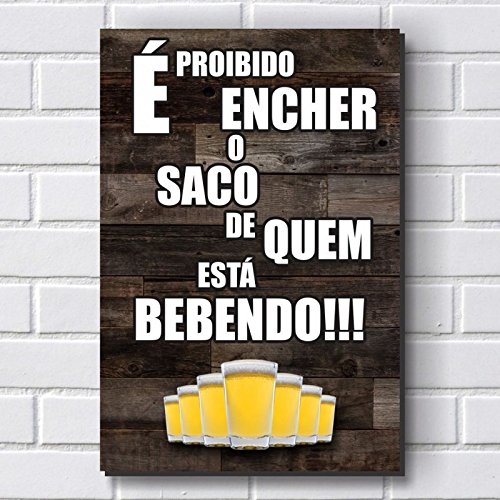 Placa Decorativa - Frases de Boteco - Cerveja P641