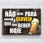 Placa Decorativa - Frases De Boteco - Cerveja P649 30X20Cm Em Mdf