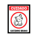 Placa Decorativa - Gatinho Bravo (v2) - Legião Nerd