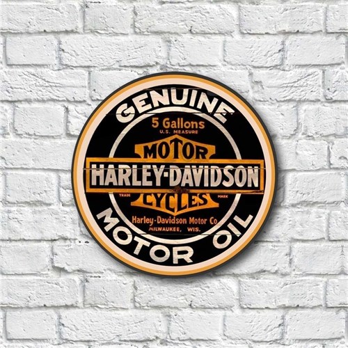 Placa Decorativa "harley Davidson" (25x25cm)