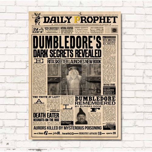 Placa Decorativa Harry Potter em MDF 40x30cm