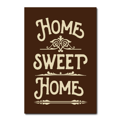Placa Decorativa - Home Sweet Home - X1522plmk